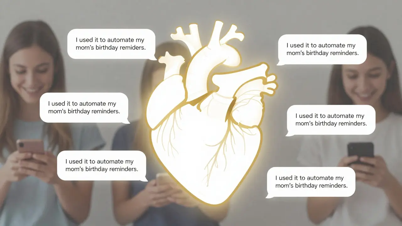 A heart shaped from Twitter threads, each thread containing a human-sounding AI-generated reply, symbolizing authentic connection.