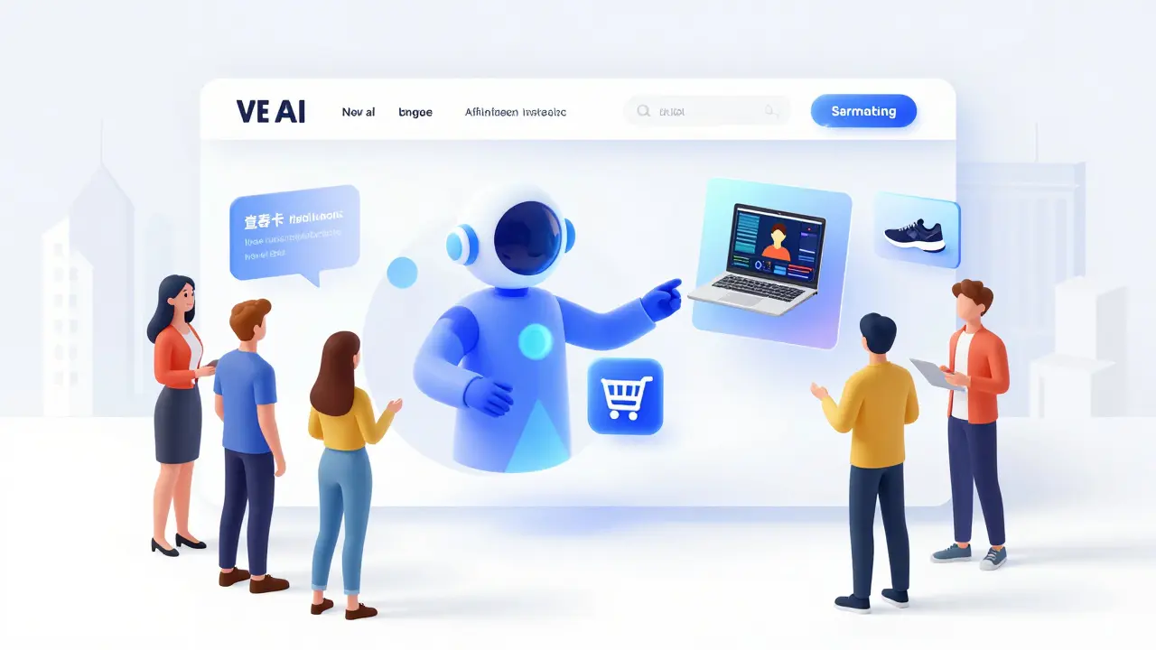 AI assistant providing personalized product recommendations to users